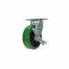 Vestil Green High-Tech Non-Marking Swivel With Brake Polyurethane 6x2 Caster CST-F40-6X2DT-SWB